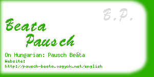 beata pausch business card